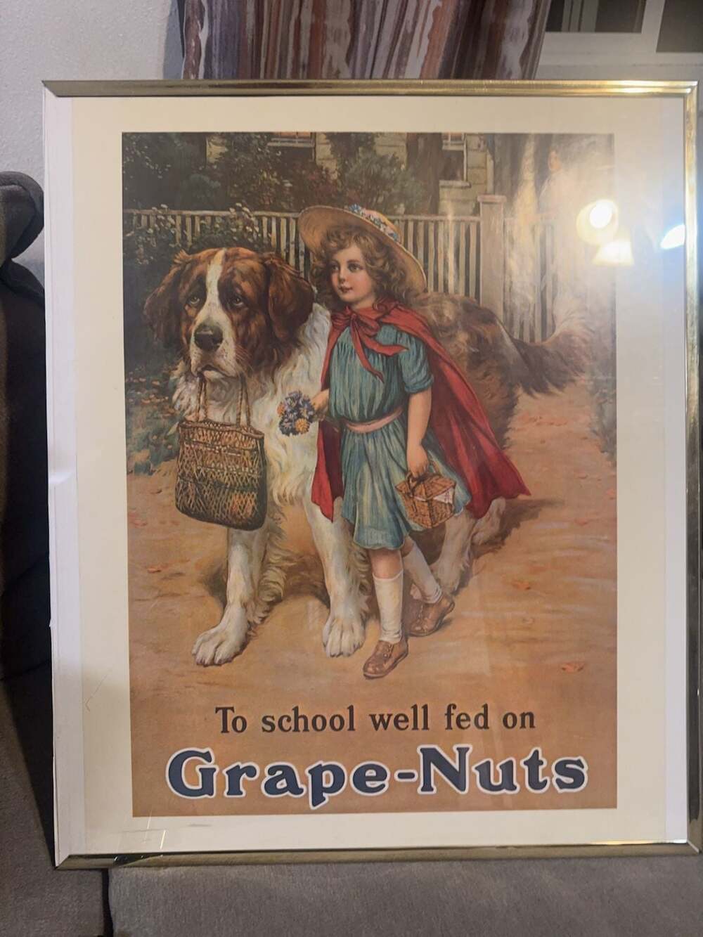 Vintage Grape-Nuts Advertising Print Framed Wall Art